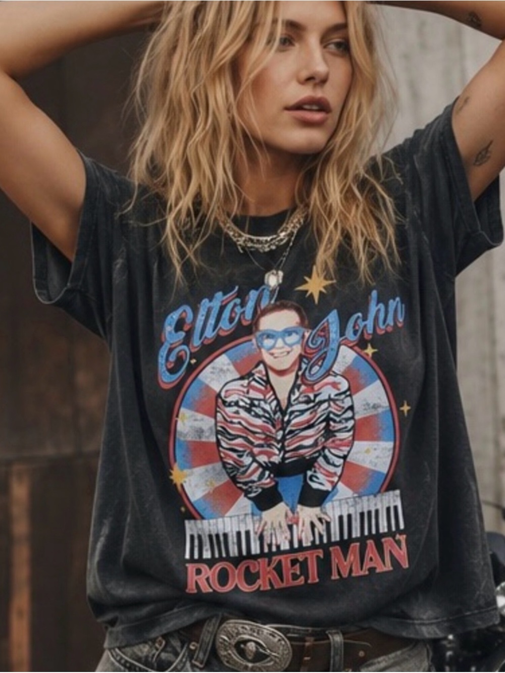 Elton John Rocket Man Graphic T-Shirt